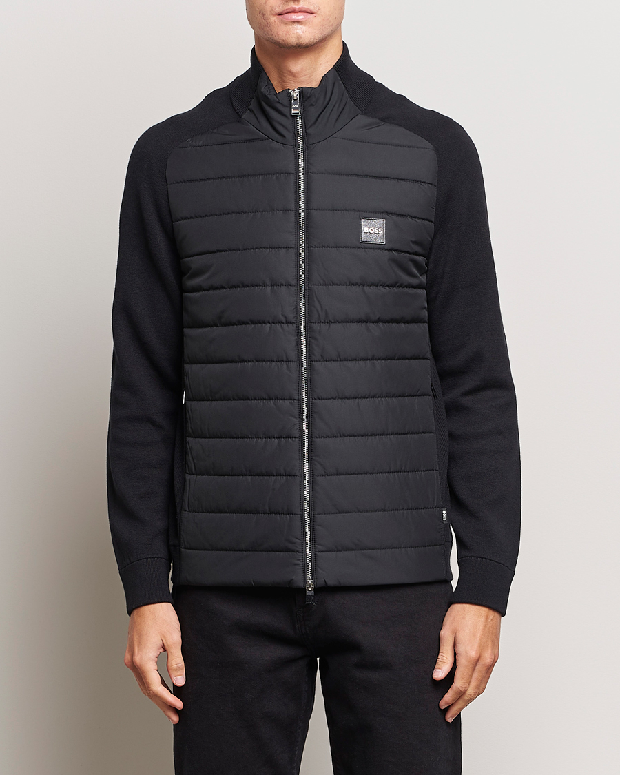 Uomini | Maglieria | BOSS BLACK | Medesimo Hybrid Full Zip Black