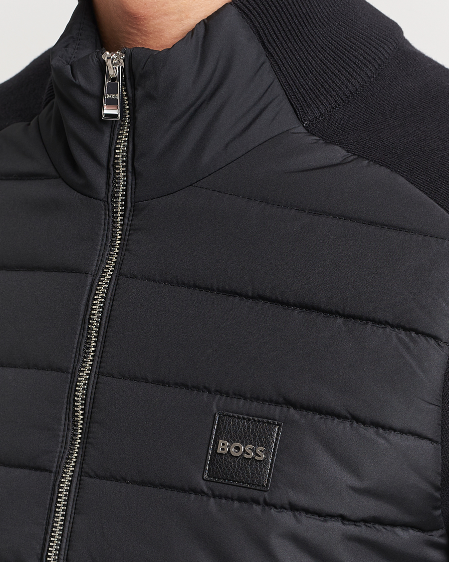Uomini | Maglieria | BOSS BLACK | Medesimo Hybrid Full Zip Black