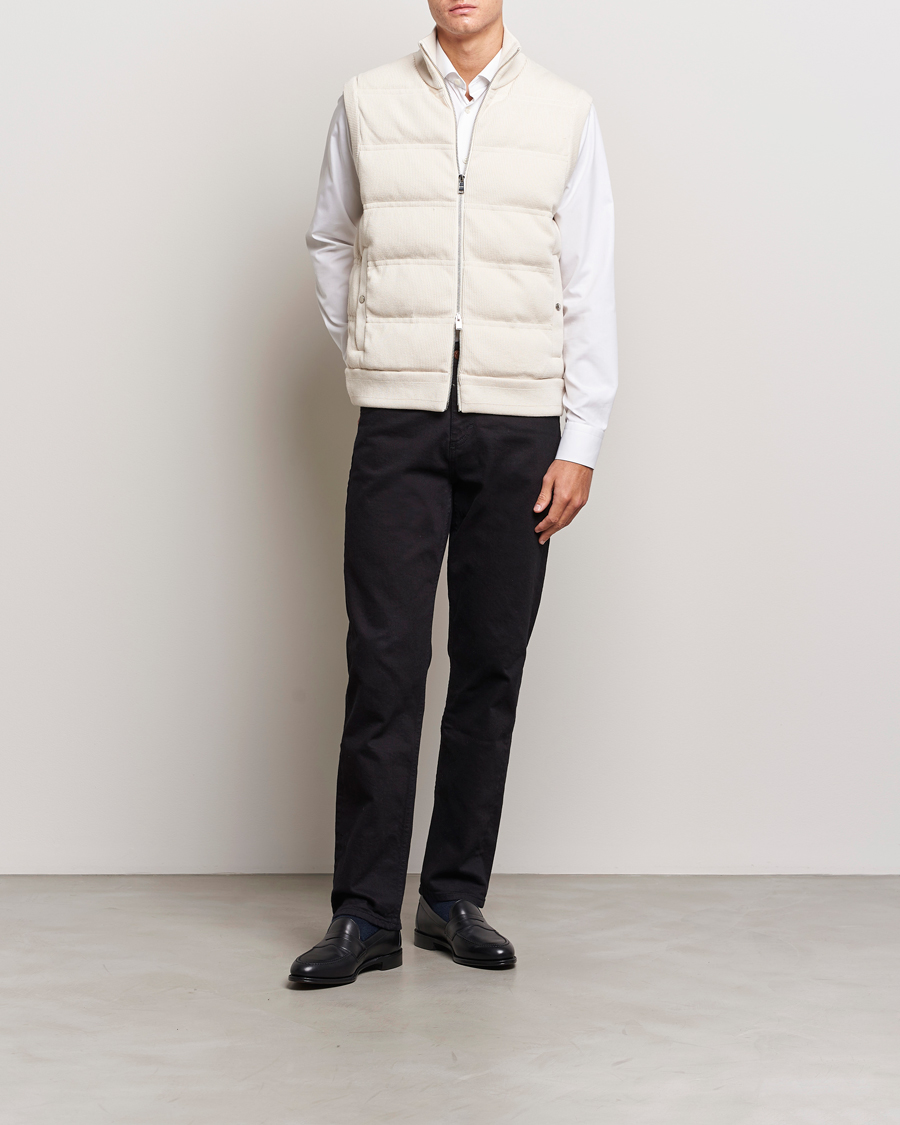 Uomini | Giacche | BOSS BLACK | Mandolino Corduroy Vest Open White