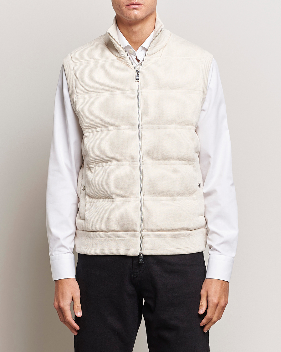 Uomini | Giacche | BOSS BLACK | Mandolino Corduroy Vest Open White
