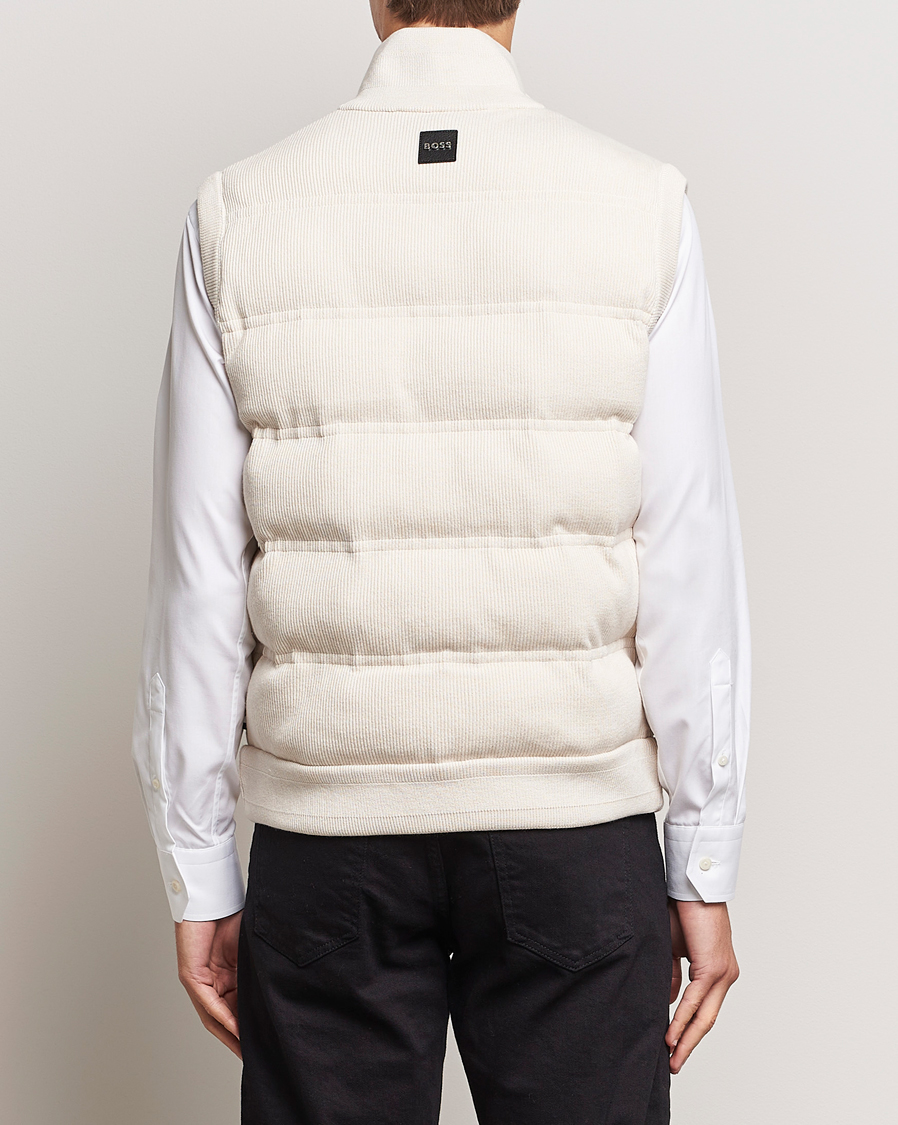 Uomini | Giacche | BOSS BLACK | Mandolino Corduroy Vest Open White