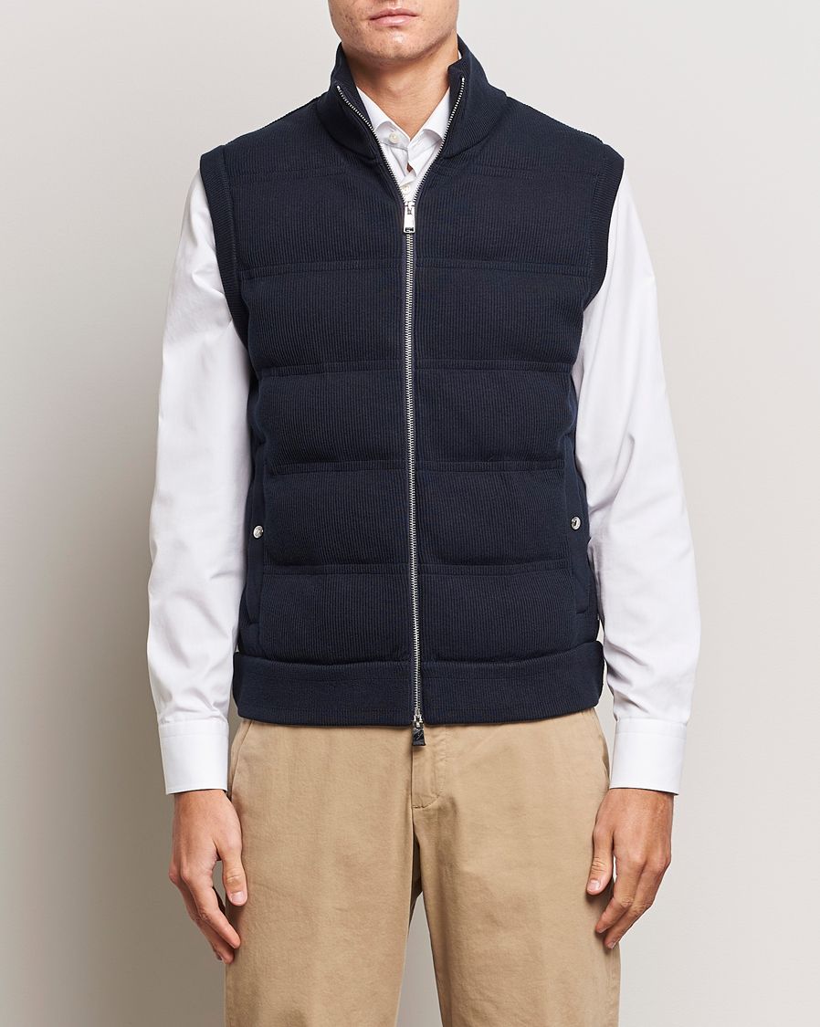 Uomini | Giacche | BOSS BLACK | Mandolino Corduroy Vest Dark Blue