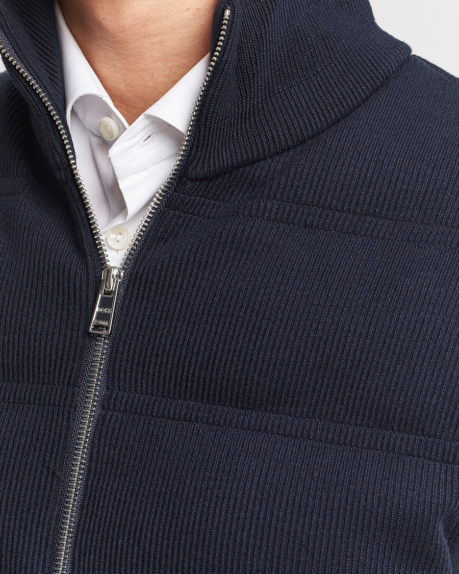 Uomini | Giacche | BOSS BLACK | Mandolino Corduroy Vest Dark Blue