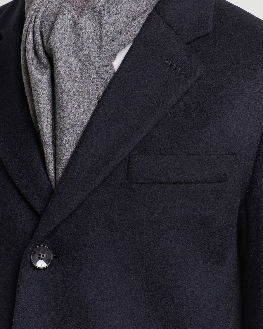 Uomini | Giacche | BOSS BLACK | Hyde Wool/Cashmere Coat Dark Blue