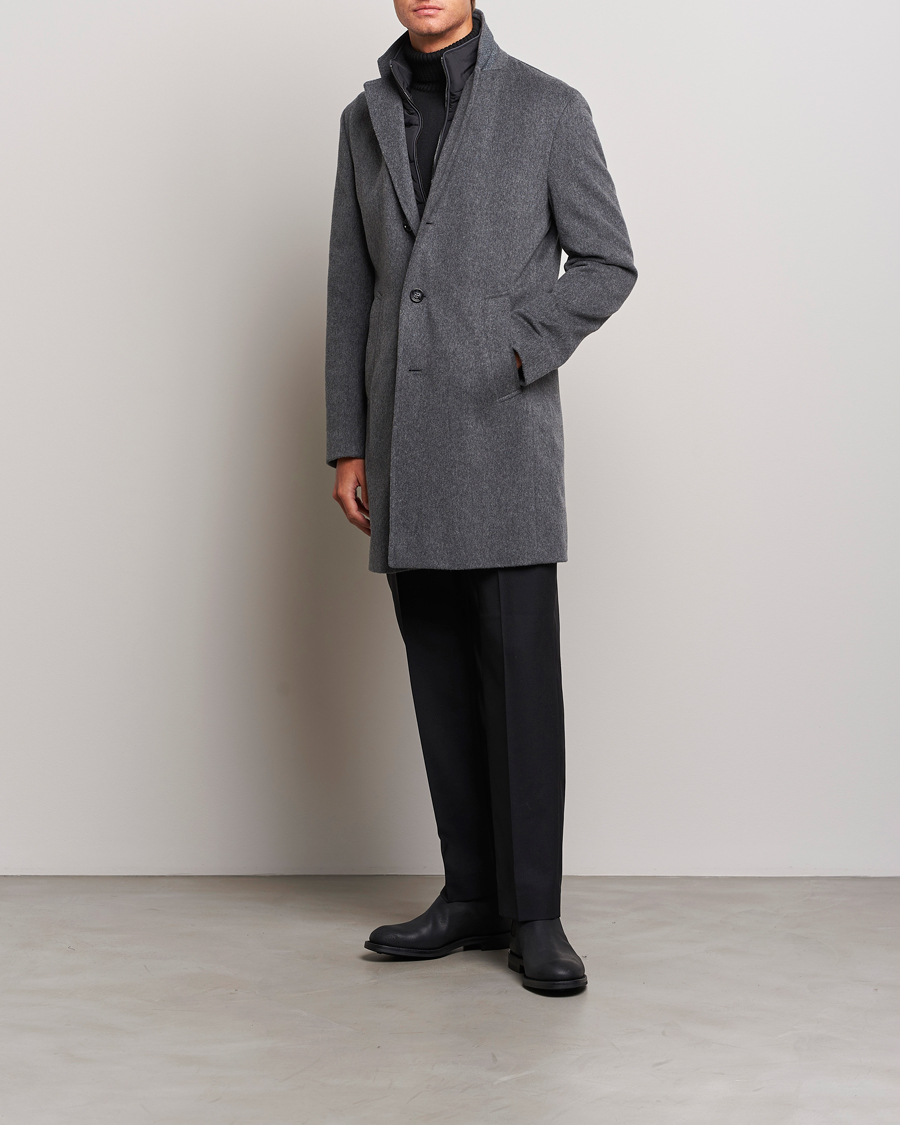 Uomini | Giacche | BOSS BLACK | Hyde Wool Bib Coat Medium Grey