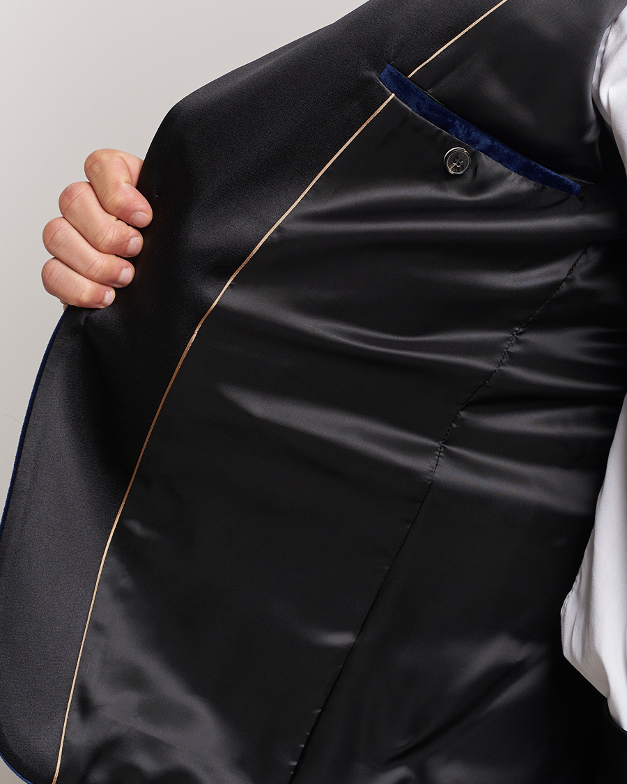 Uomini | Blazers | BOSS BLACK | Hutson Velvet Tuxedo Blazer Dark Blue