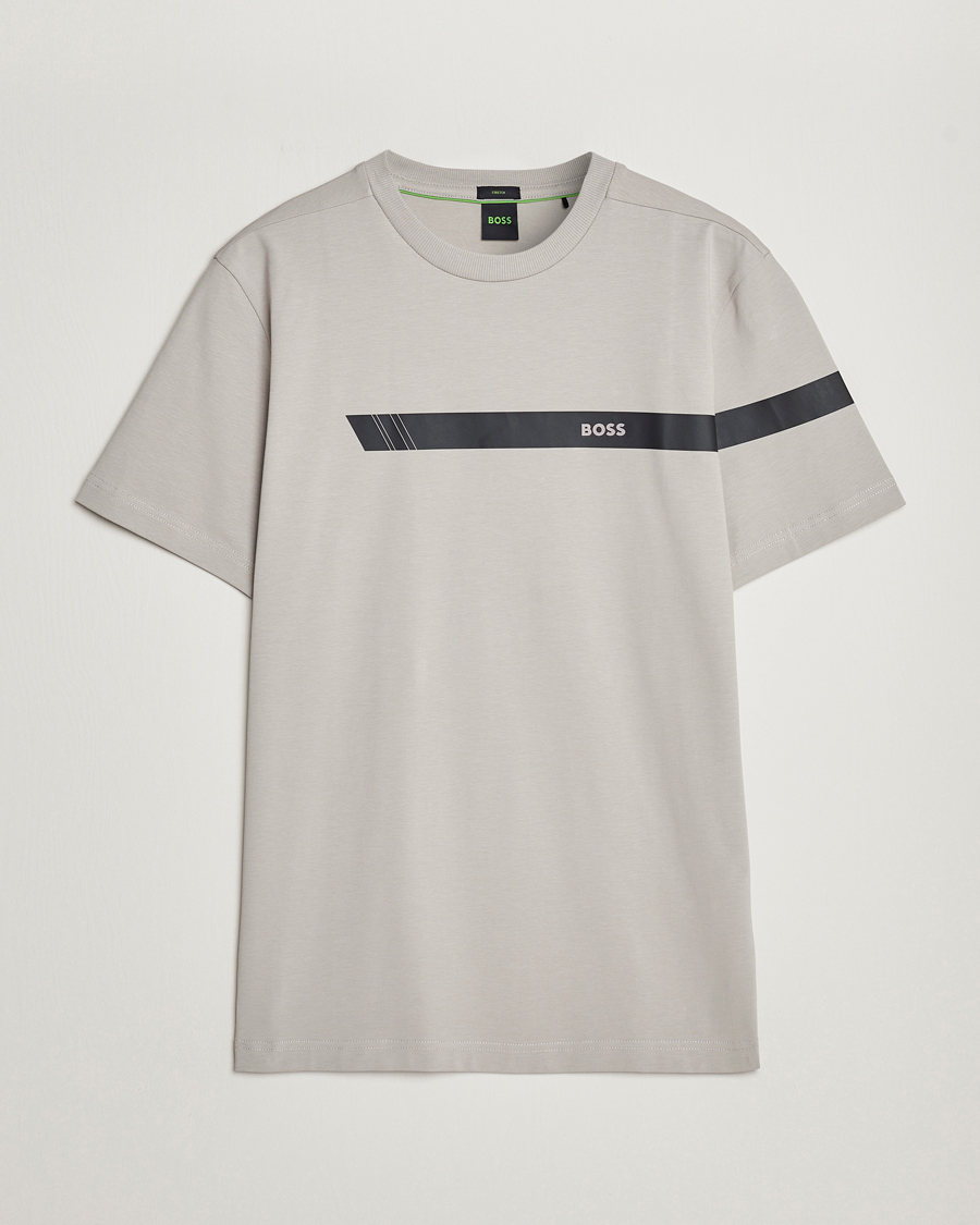 Uomini | T-shirt | BOSS GREEN | Logo Crew Neck T-Shirt Open Grey