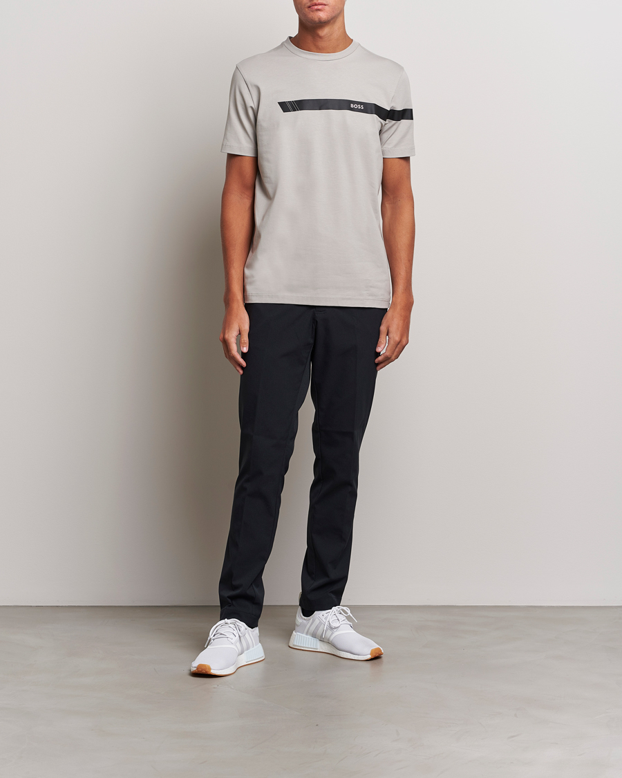 Uomini | T-shirt | BOSS GREEN | Logo Crew Neck T-Shirt Open Grey