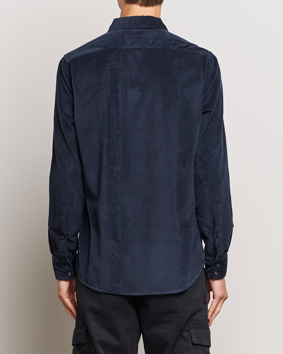 Uomini | Camicie | BOSS ORANGE | Relegant Corduroy Shirt Dark Blue