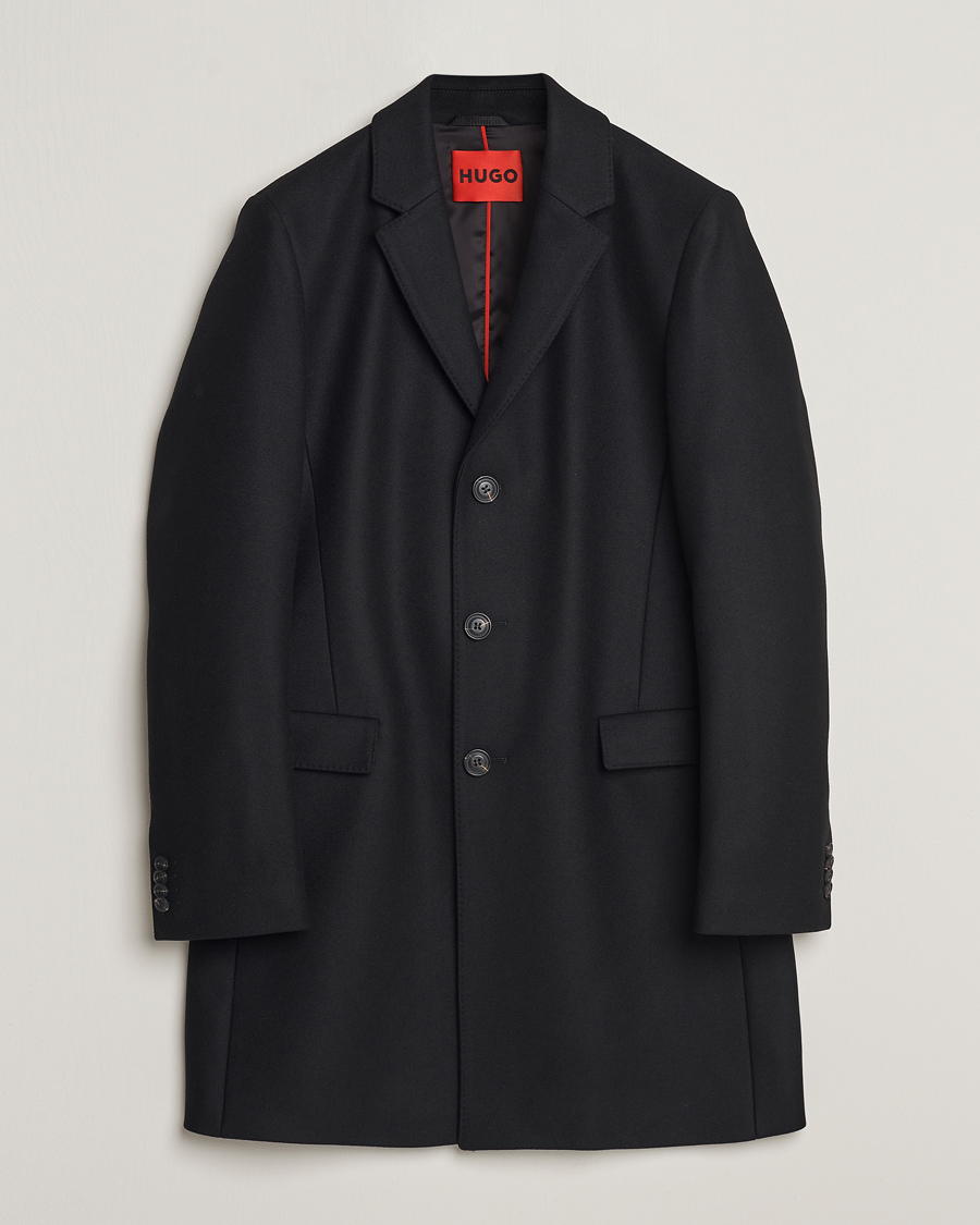 Uomini | Giacche | HUGO | Migor Wool Coat Black