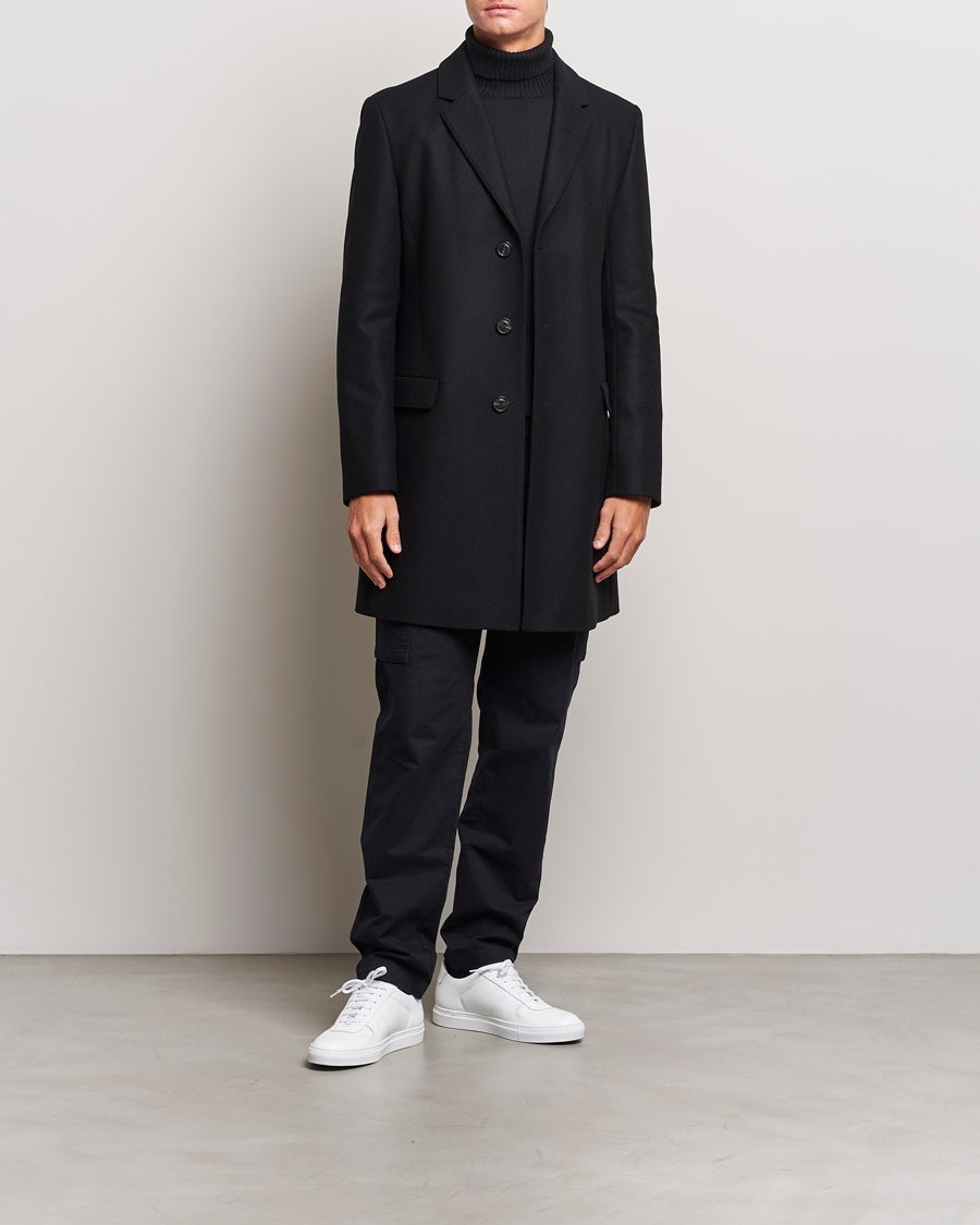 Uomini | Giacche | HUGO | Migor Wool Coat Black