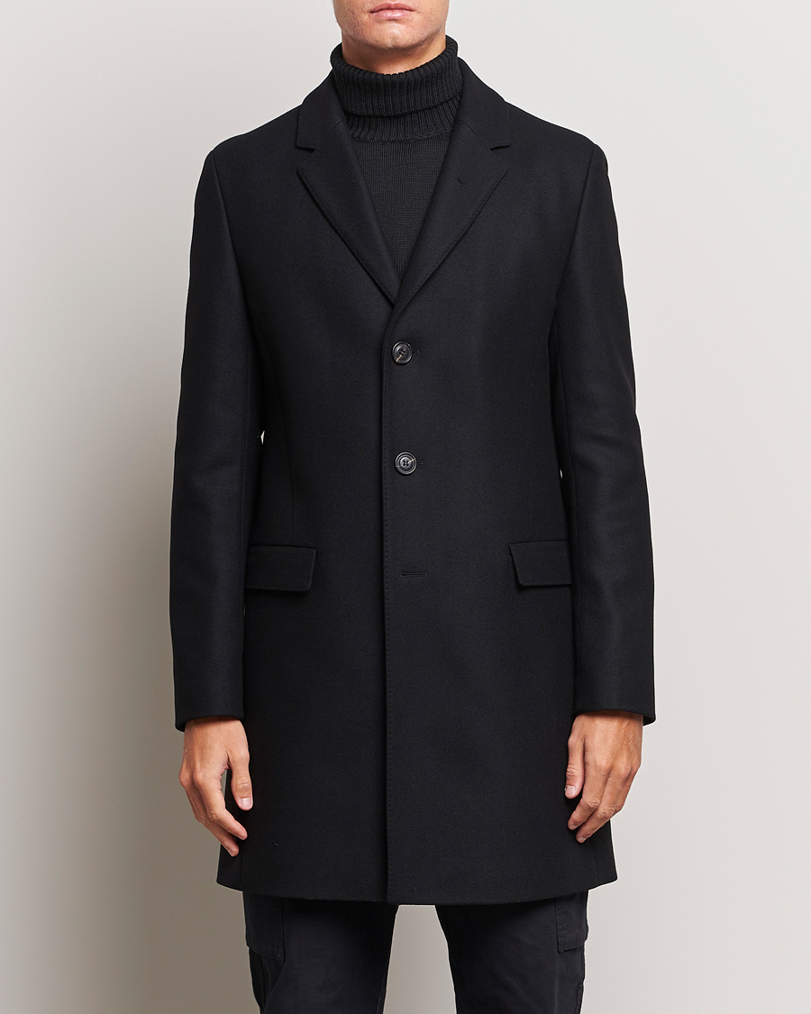 Uomini | Giacche | HUGO | Migor Wool Coat Black