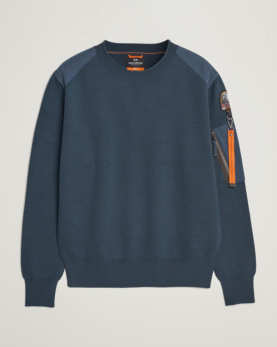 Uomini | Maglieria | Parajumpers | Braw Rescue Knitted Crew Neck Dark Avio