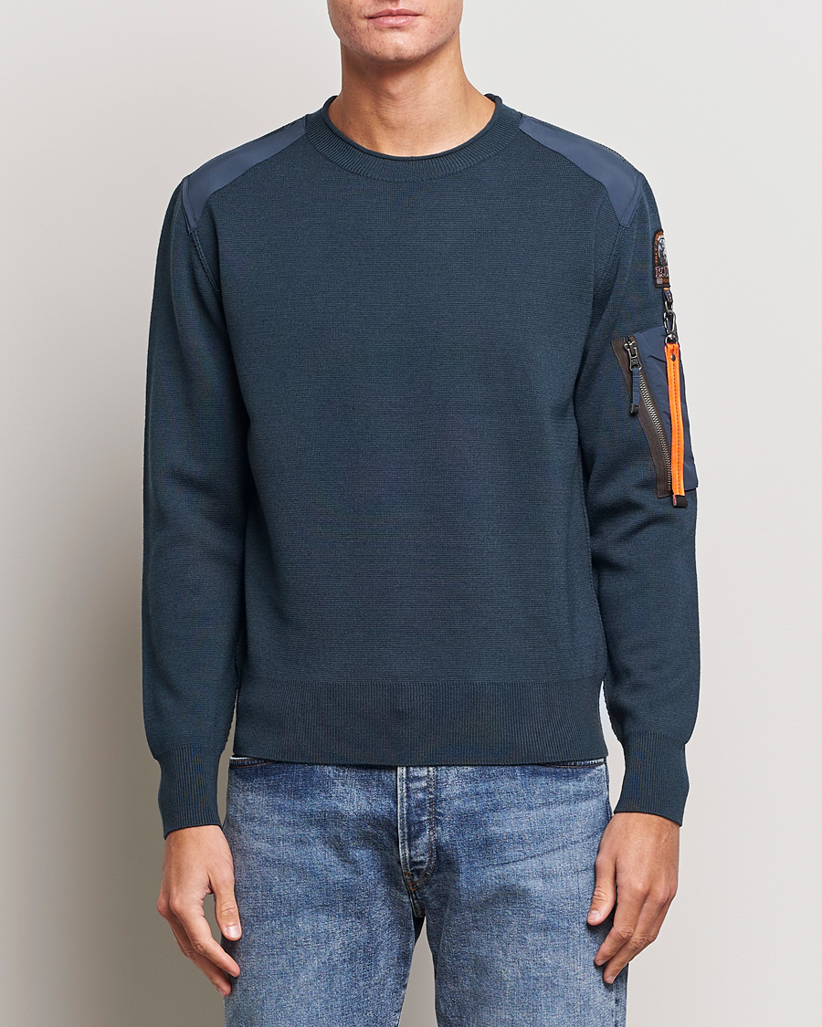 Uomini | Maglieria | Parajumpers | Braw Rescue Knitted Crew Neck Dark Avio