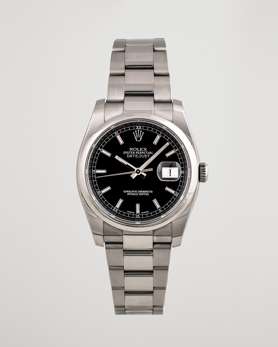 Uomini | Rolex Pre-Owned Datejust 116200 Oystert Perpetual Steel Black Steel Black | Rolex Pre-Owned | Datejust 116200 Oystert Perpetual Steel Black Steel Black
