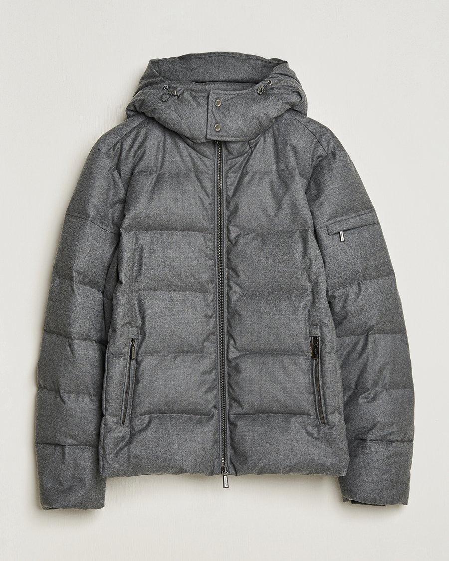 Uomini | Giacche | MooRER | Brett Wool/Cashmere Hooded Jacket Grey