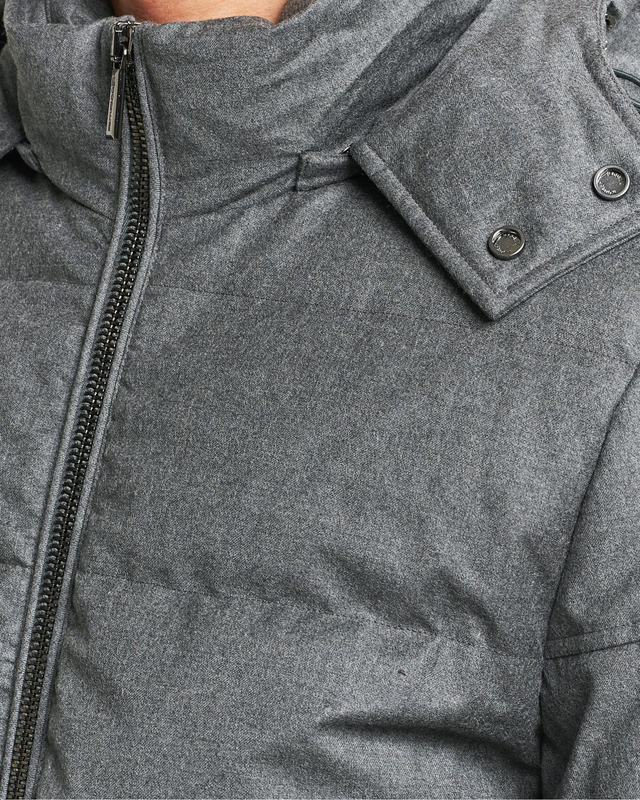Uomini | Giacche | MooRER | Brett Wool/Cashmere Hooded Jacket Grey