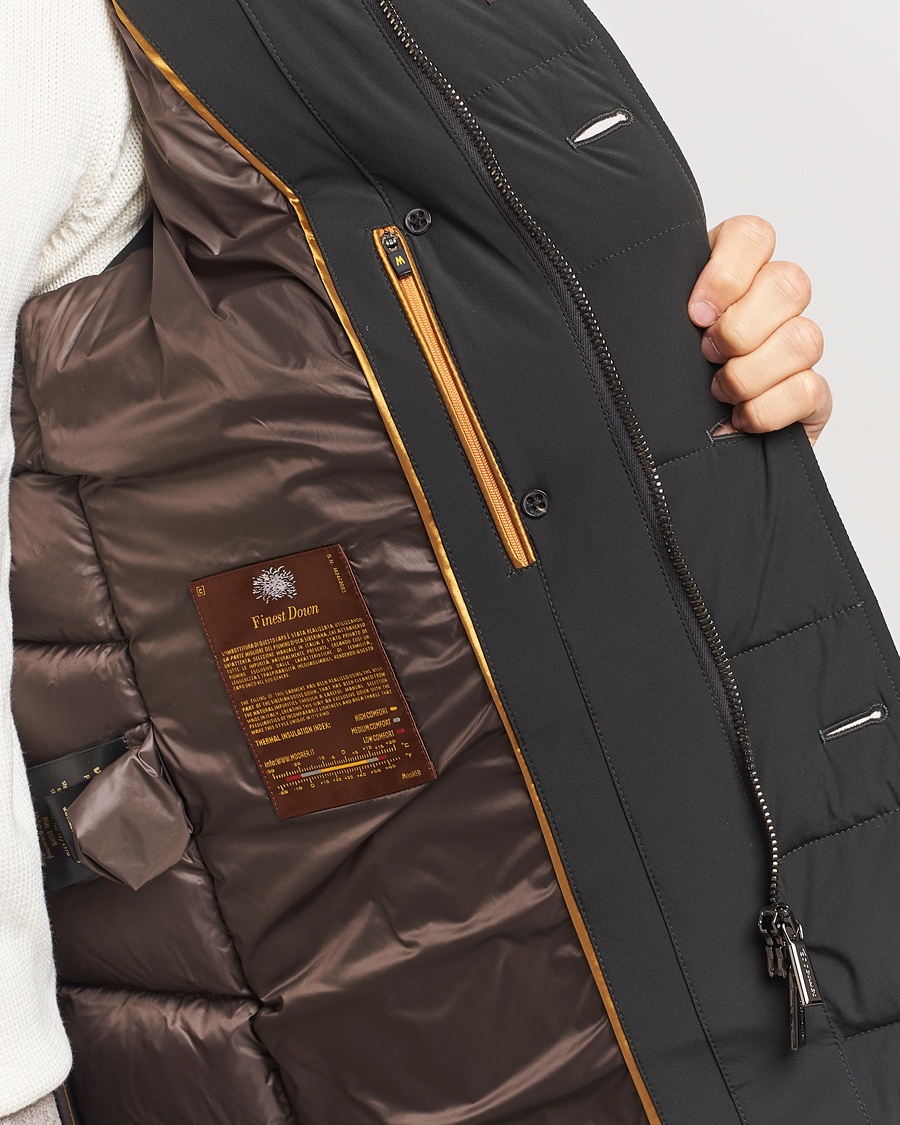 Uomini | Giacche | MooRER | Florio Double Breasted Nylon Coat Dark Green