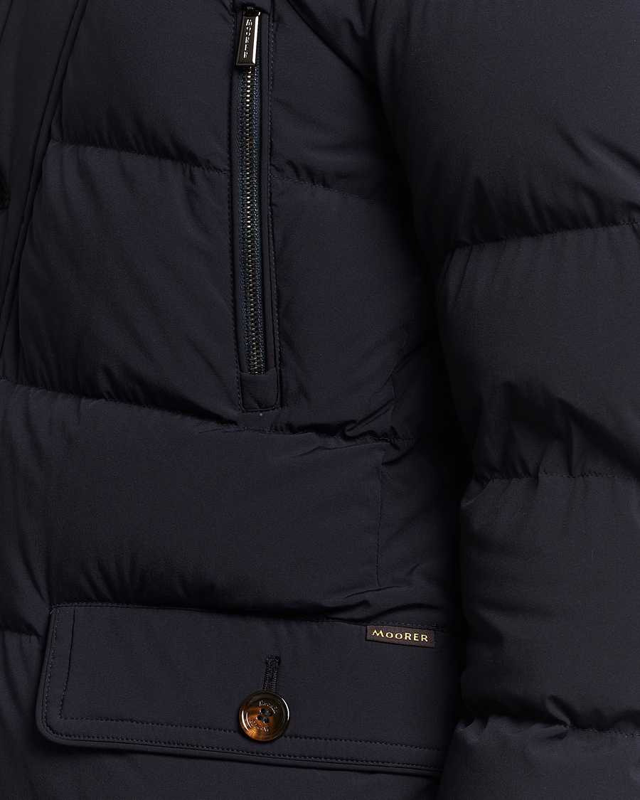 Uomini | Giacche | MooRER | Gorner Water resistant Nylon Parka Navy