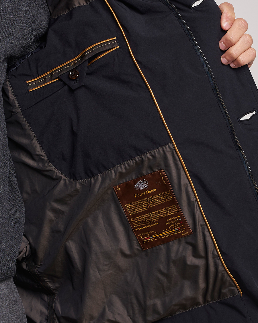 Uomini | Giacche | MooRER | Gorner Water resistant Nylon Parka Navy