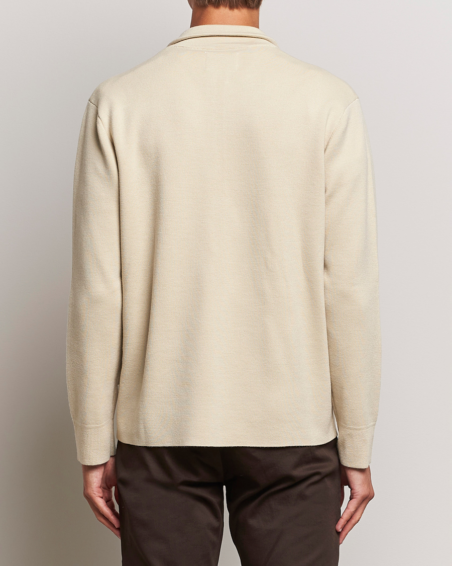Uomini | Maglieria | NN07 | Harald Cotton/Modal Half Zip Ecru