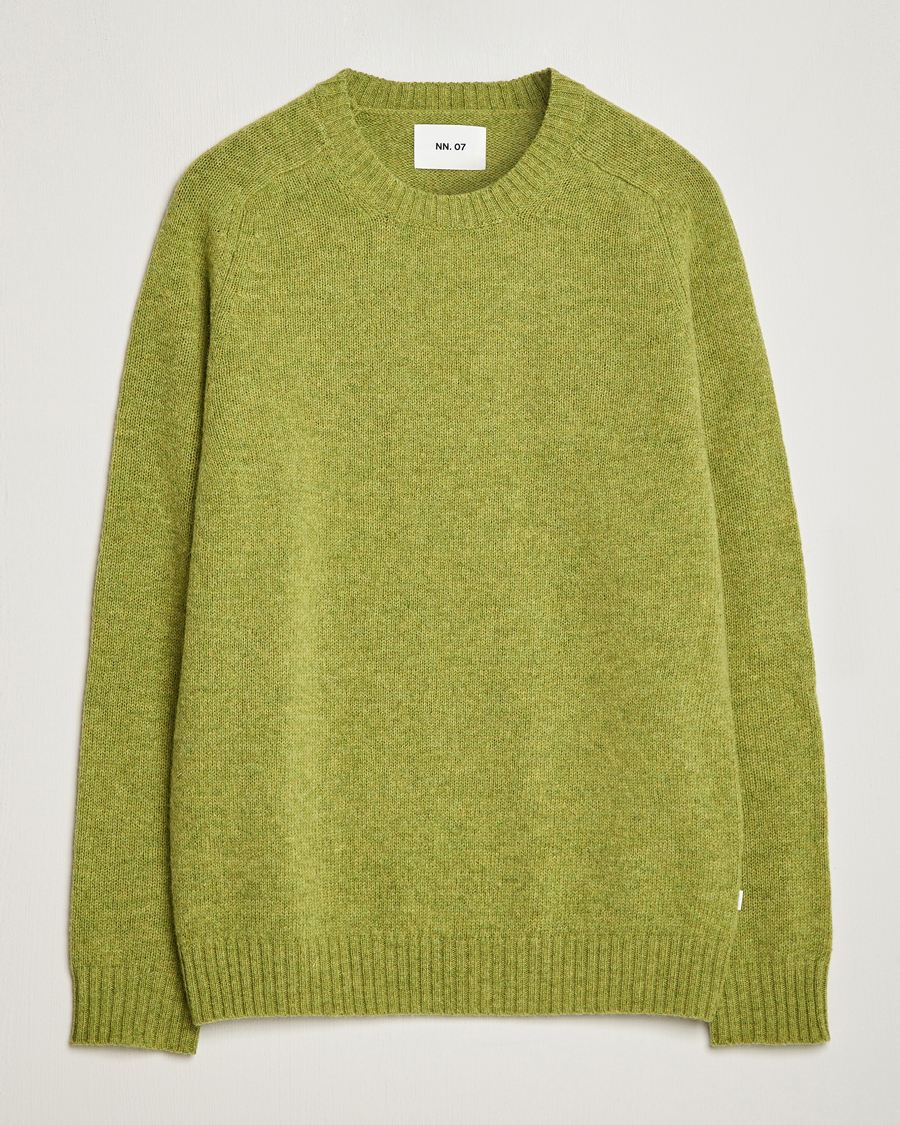 Uomini | Maglieria | NN07 | Nathan Brushed Crew Neck Daiquiri Green