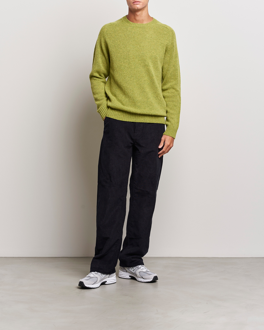 Uomini | Maglieria | NN07 | Nathan Brushed Crew Neck Daiquiri Green