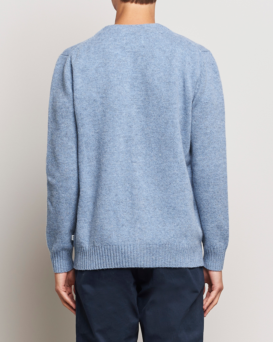 Uomini | Maglieria | NN07 | Nathan Brushed Cardigan Light Blue Melange