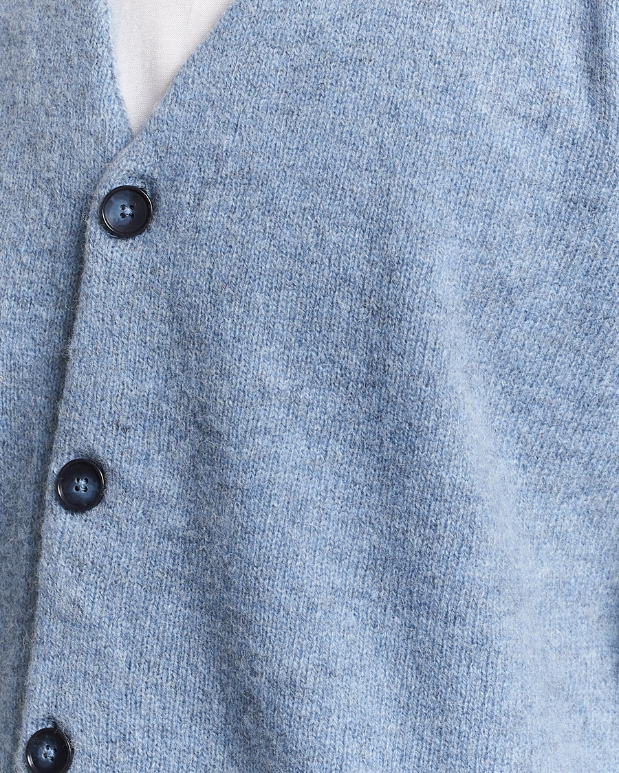 Uomini | Maglieria | NN07 | Nathan Brushed Cardigan Light Blue Melange