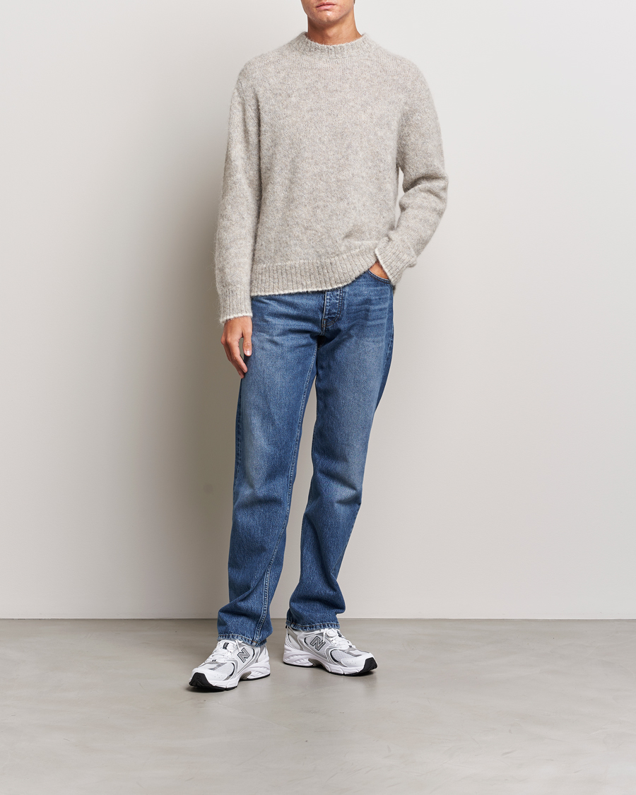 Uomini | Maglieria | NN07 | Jack Wool Crew Neck Sweater Light Grey Melange