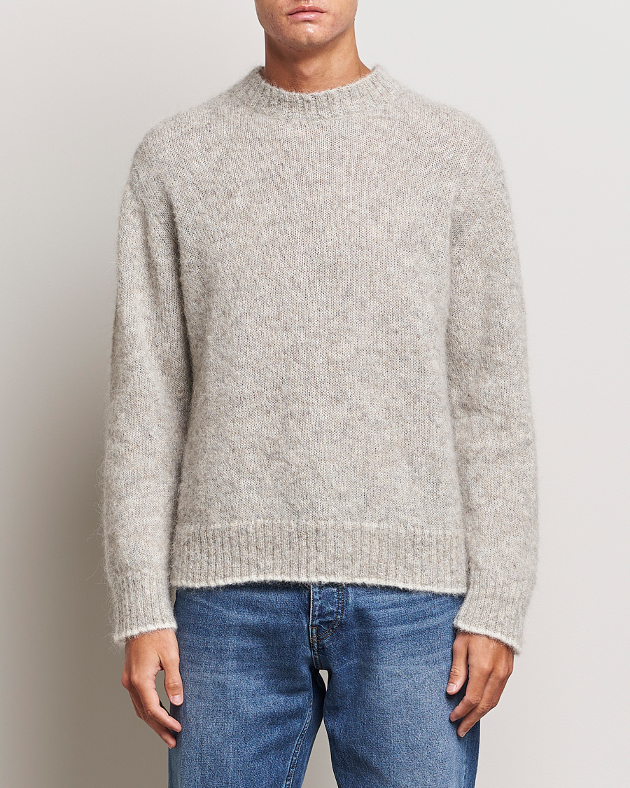 Uomini | Maglieria | NN07 | Jack Wool Crew Neck Sweater Light Grey Melange