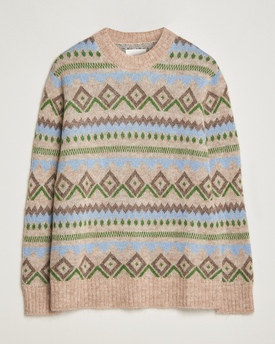Uomini | Maglieria | NN07 | Morgan Wool Fairisle Sweater Nature Melange
