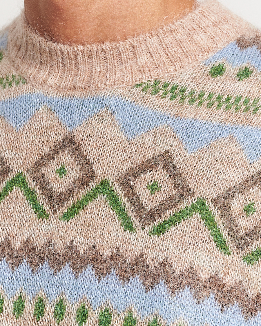 Uomini | Maglieria | NN07 | Morgan Wool Fairisle Sweater Nature Melange