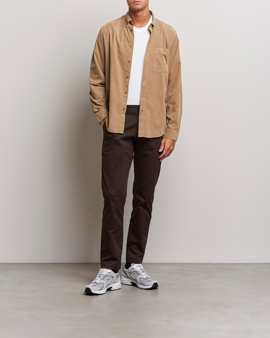 Uomini | Camicie | NN07 | Arne Baby Cord Shirt Shitake