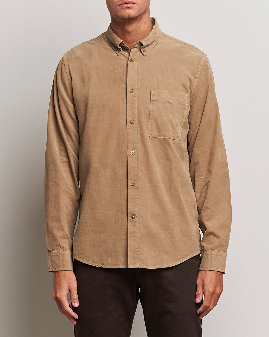 Uomini | Camicie | NN07 | Arne Baby Cord Shirt Shitake