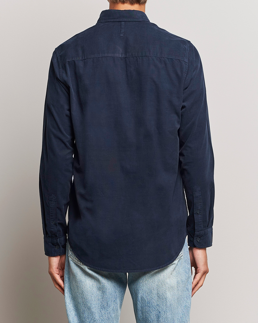 Uomini | Camicie | NN07 | Arne Baby Cord Shirt Navy Blue