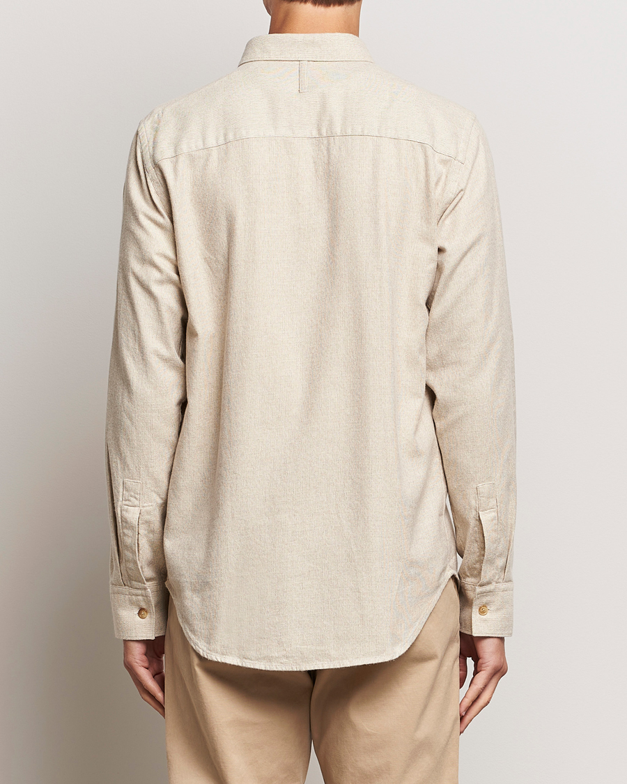 Uomini | Camicie | NN07 | Cohen Brushed Flannel Shirt Off White