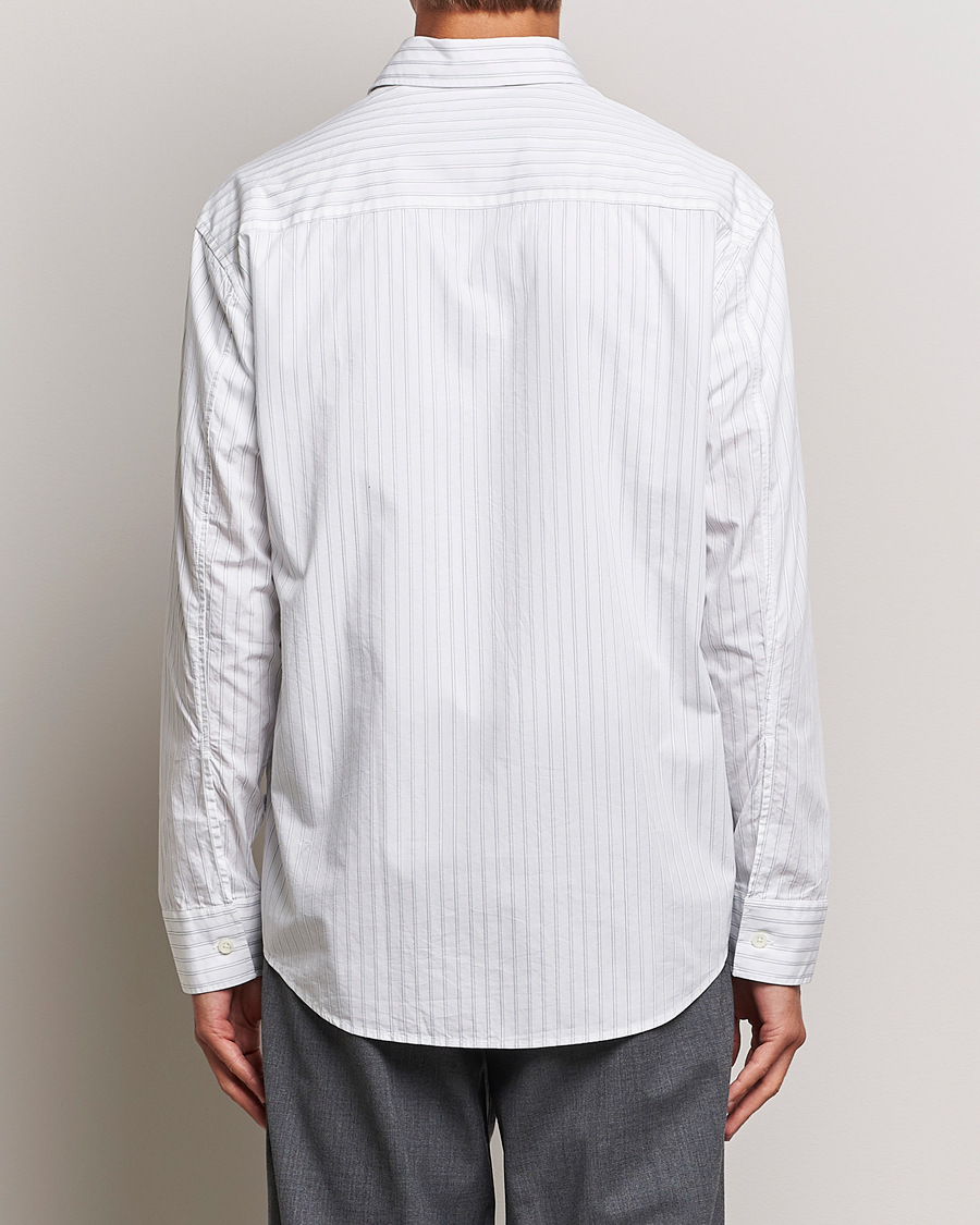 Uomini | Camicie | NN07 | Freddie Poplin Striped Shirt White/Black