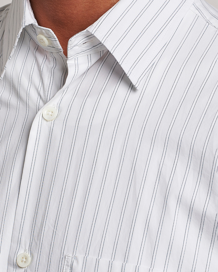 Uomini | Camicie | NN07 | Freddie Poplin Striped Shirt White/Black