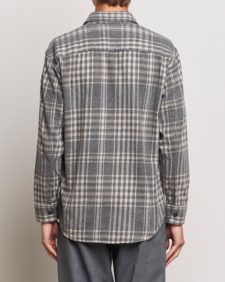 Uomini | Camicie | NN07 | Freddie Checked Overshirt Grey/Cream