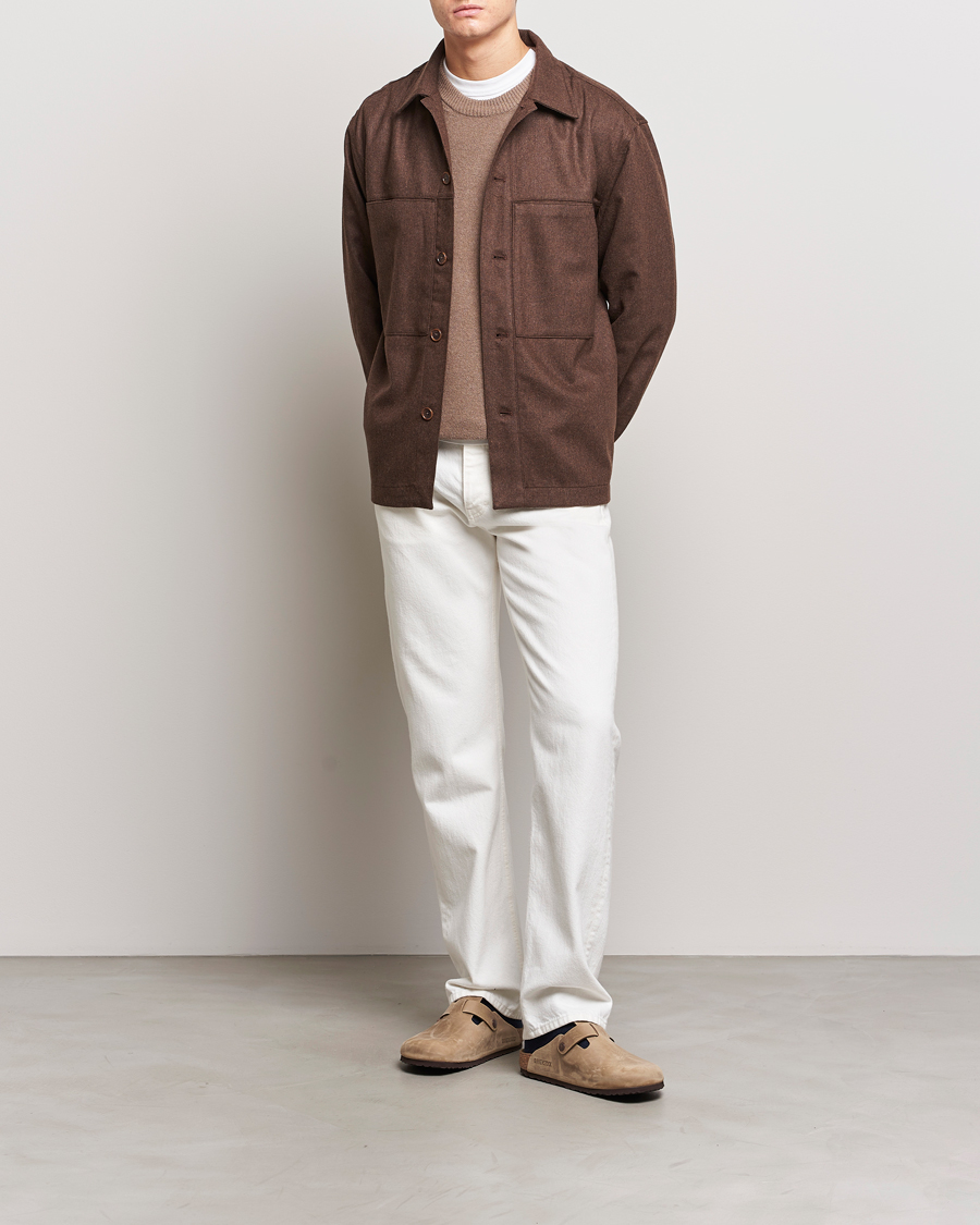 Uomini | Camicie | NN07 | Isak Pocket Overshirt Demitasse Brown