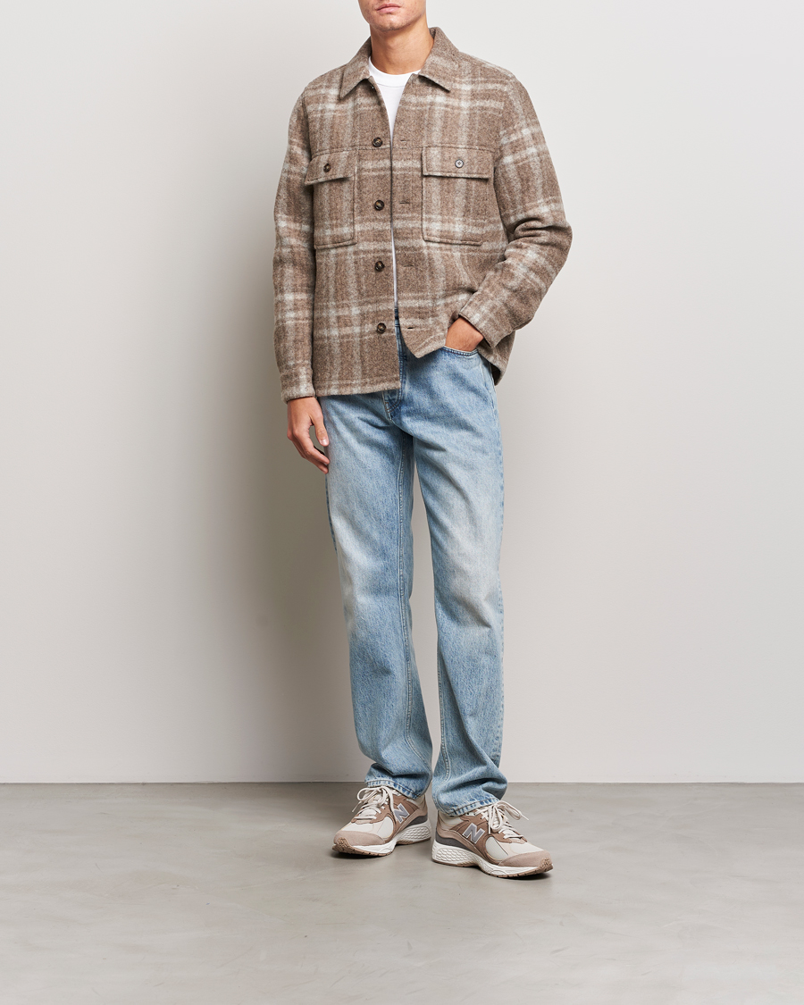 Uomini | Giacche | NN07 | Wilas Checked Shirt Jacket Brown