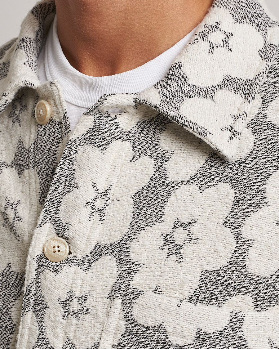 Uomini | Giacche | NN07 | Rahim Flower Shirt Jacket White/Black