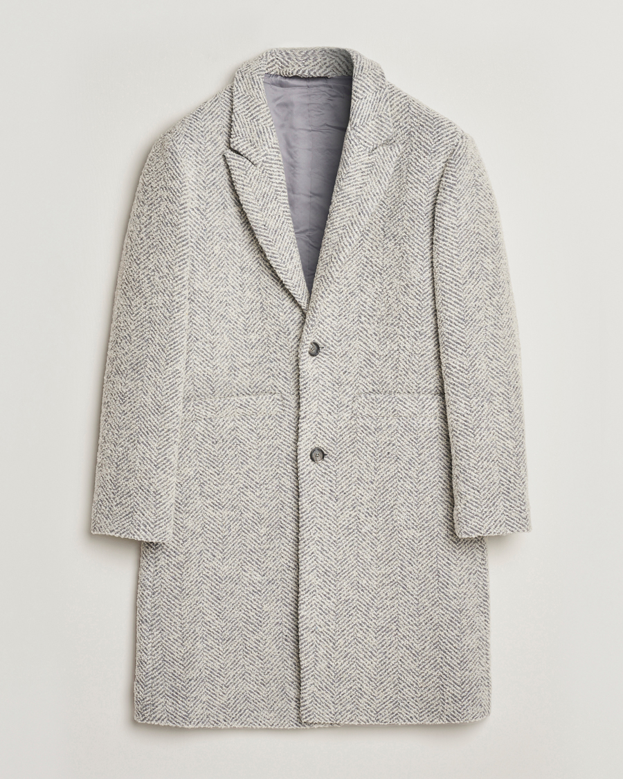 Uomini | Giacche | NN07 | Fulvio Herringbone Coat Ecru