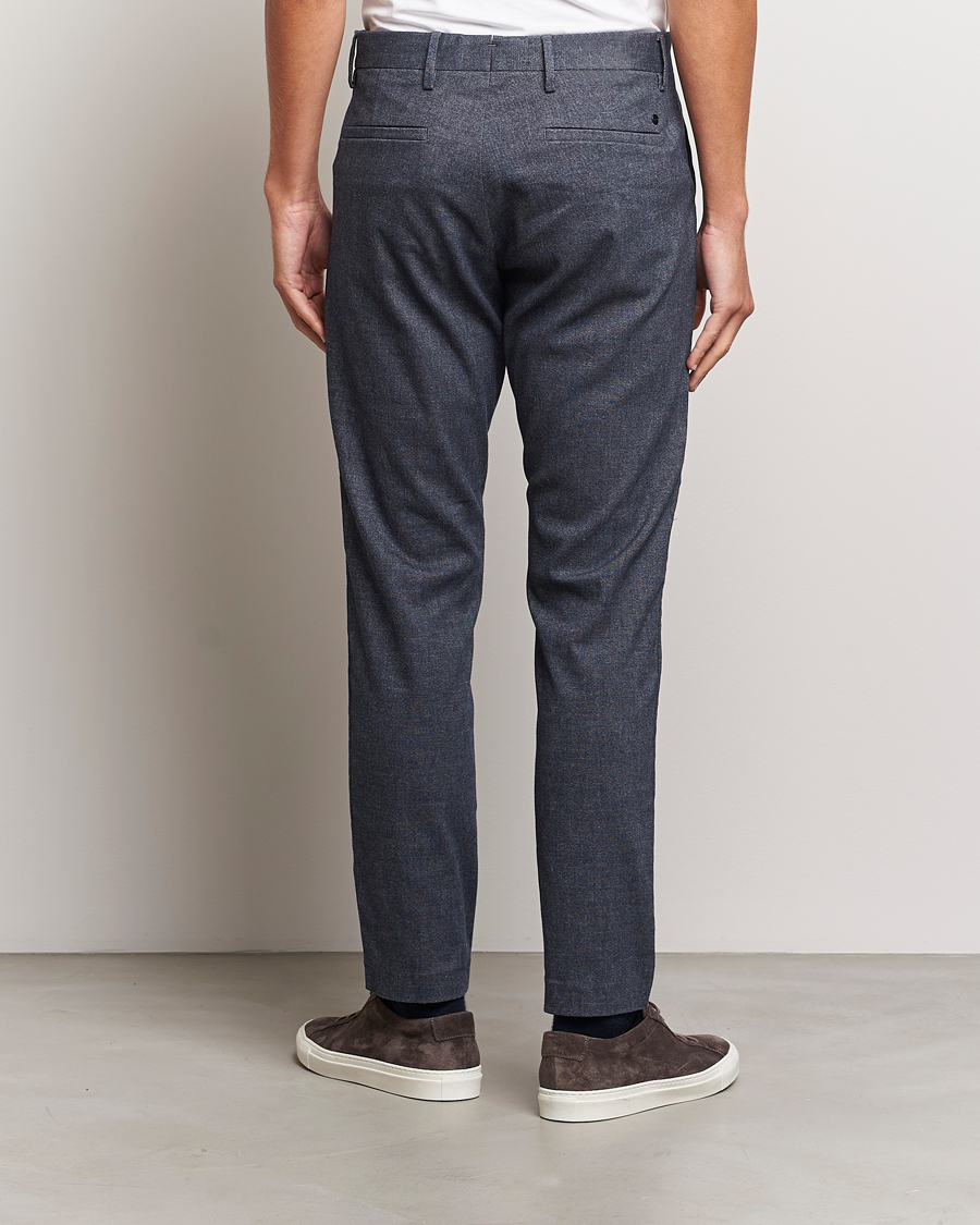 Uomini | Pantaloni | NN07 | Theo Brushed Cotton Trousers Navy Blue