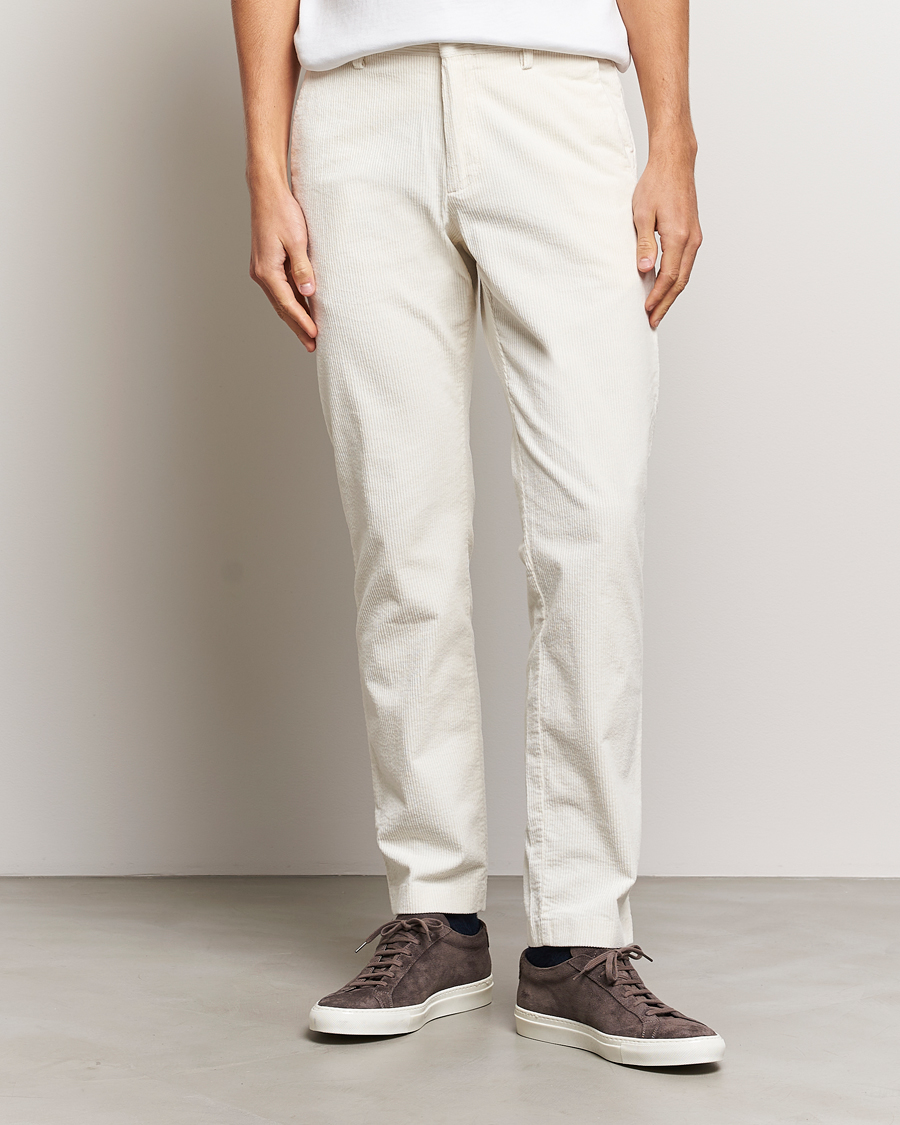 Uomini | Pantaloni | NN07 | Theo Regular Fit Corduroy Chinos Off White
