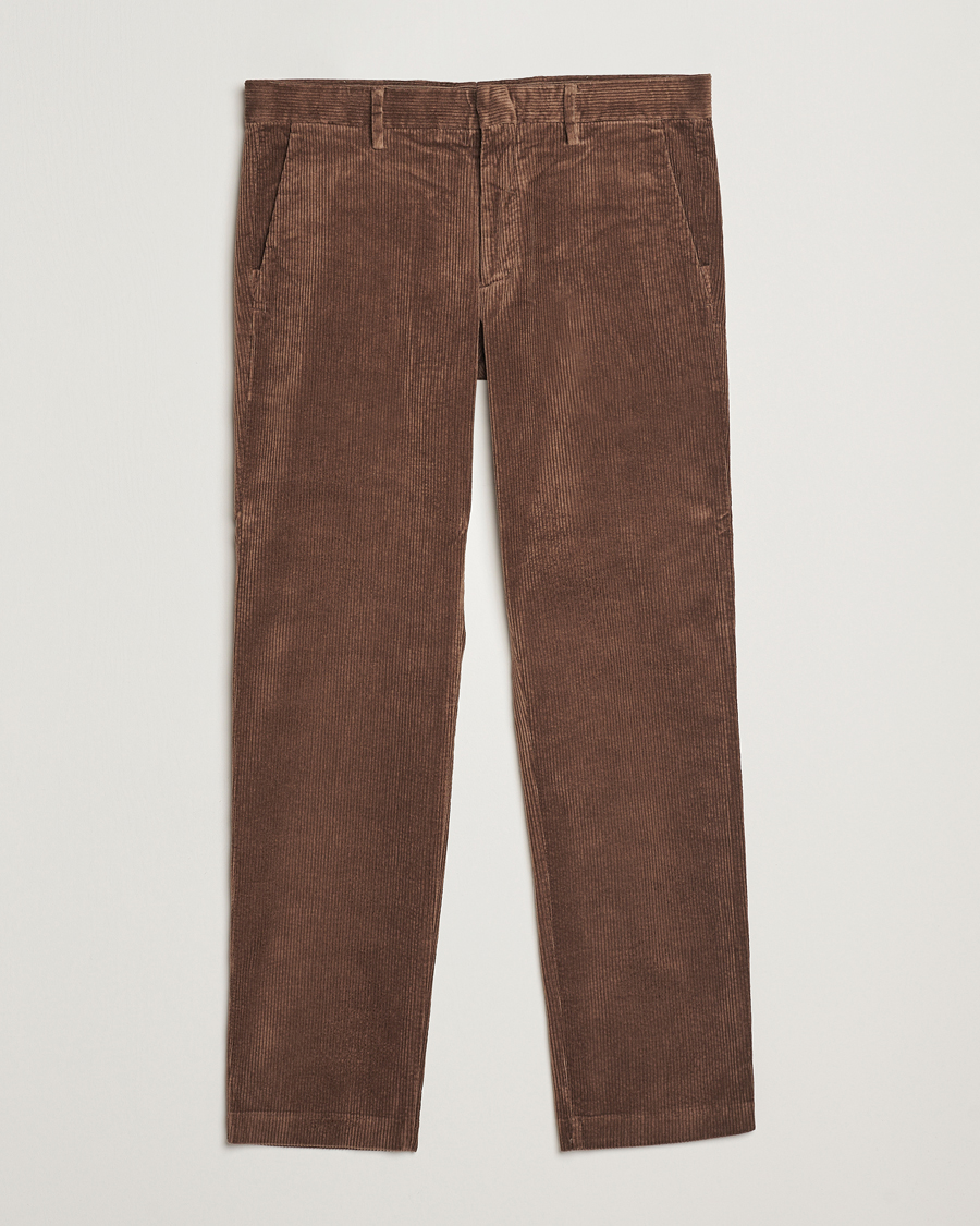 Uomini | Pantaloni | NN07 | Theo Regular Fit Corduroy Chinos Shitake