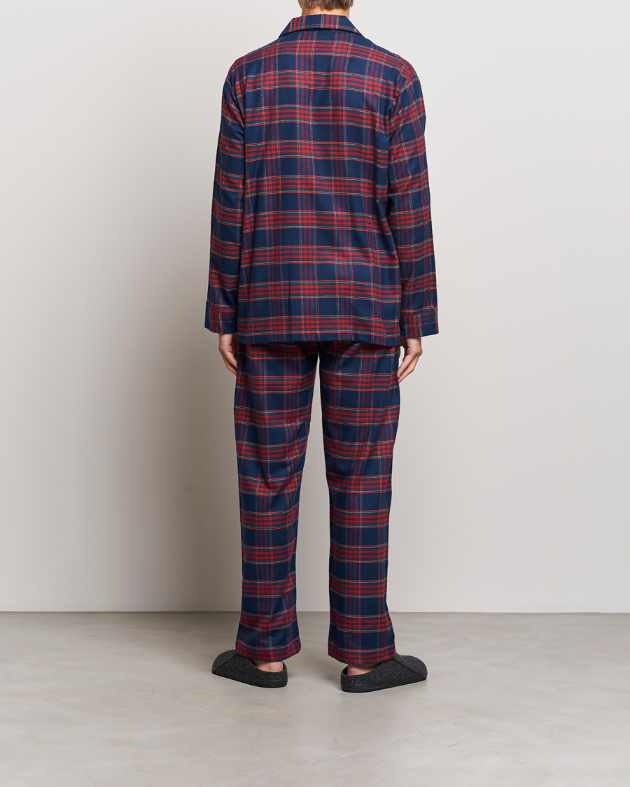 Uomini | Accappatoi & Pigiami | Derek Rose | Cotton Flannel Checked Pyjama Set Multi
