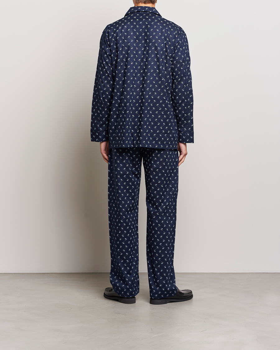 Uomini | Accappatoi & Pigiami | Derek Rose | Cotton Ski Pyjama Set Navy