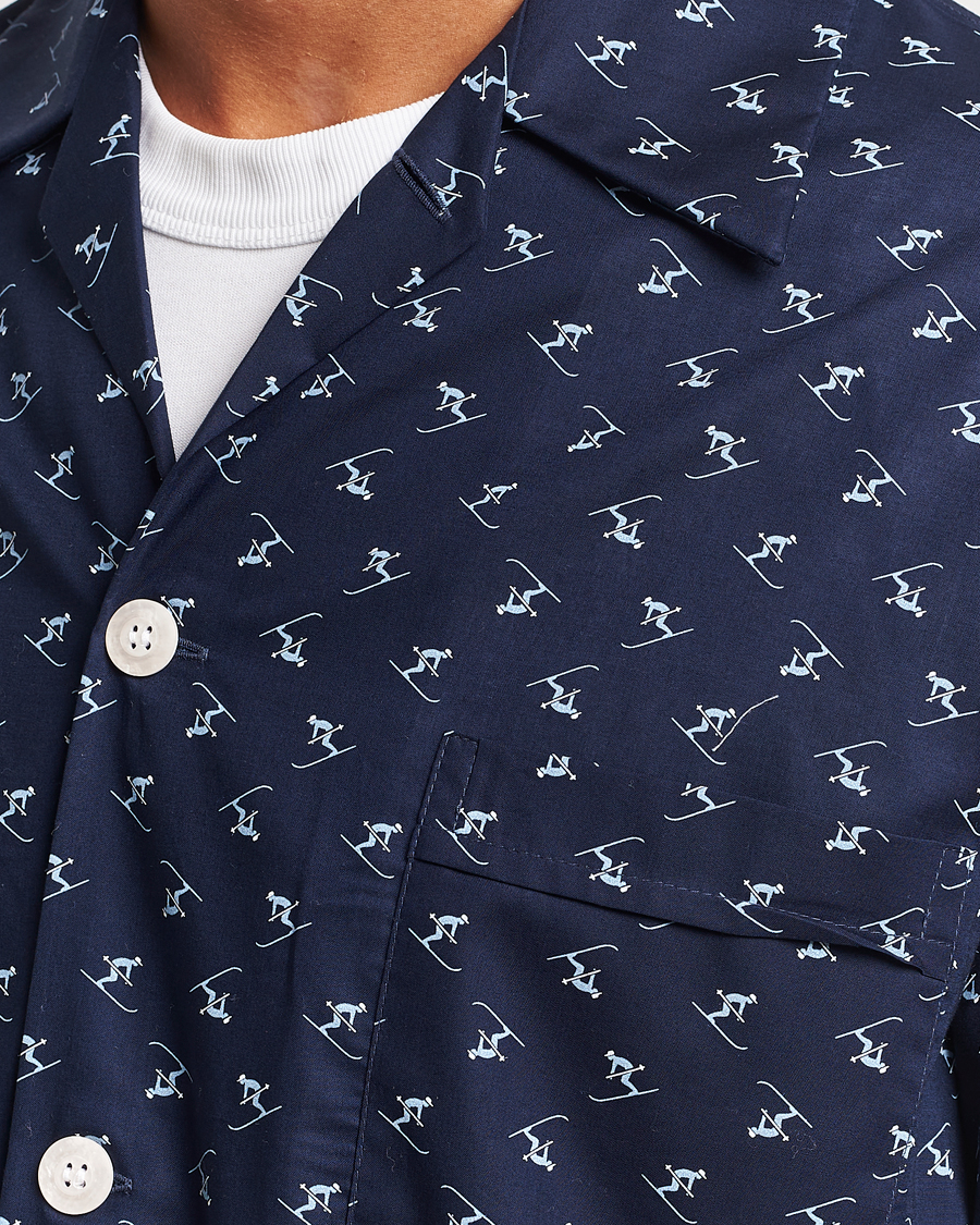 Uomini | Accappatoi & Pigiami | Derek Rose | Cotton Ski Pyjama Set Navy